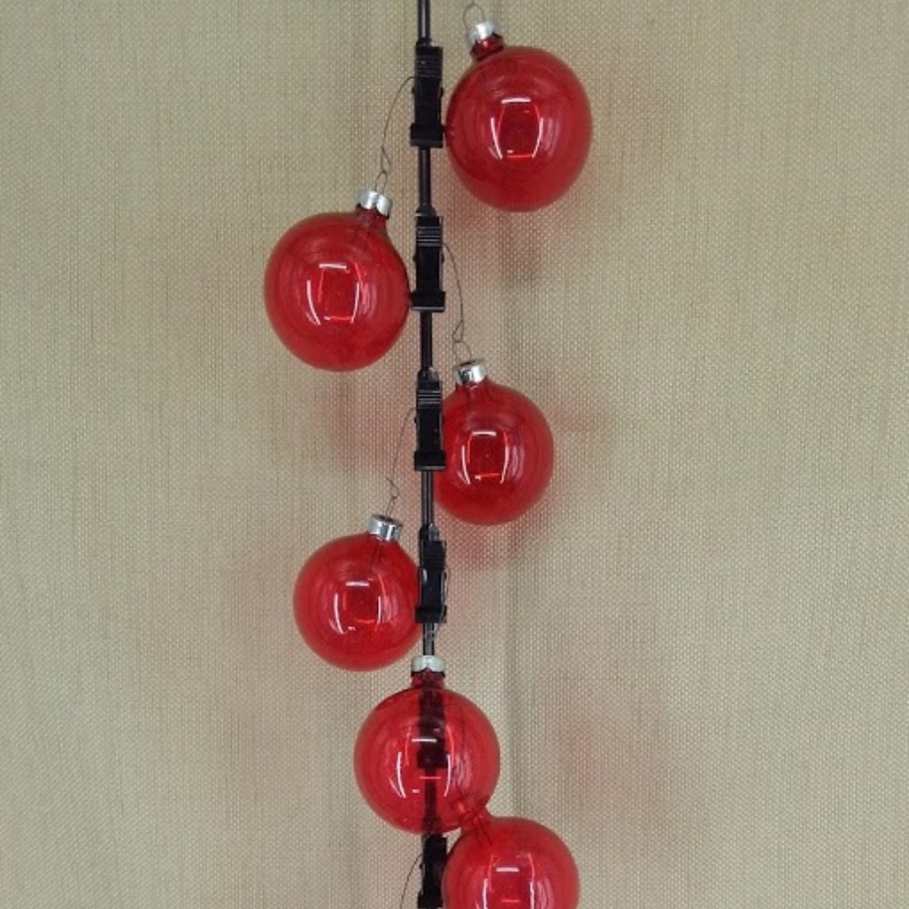 Retro Red Glass Ornaments